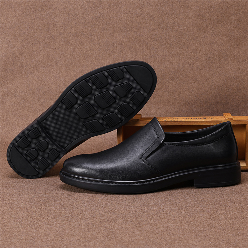 休閒青年英倫軟底尖頭皮鞋西裝鞋男士商務真皮軟皮透氣春秋季皮鞋