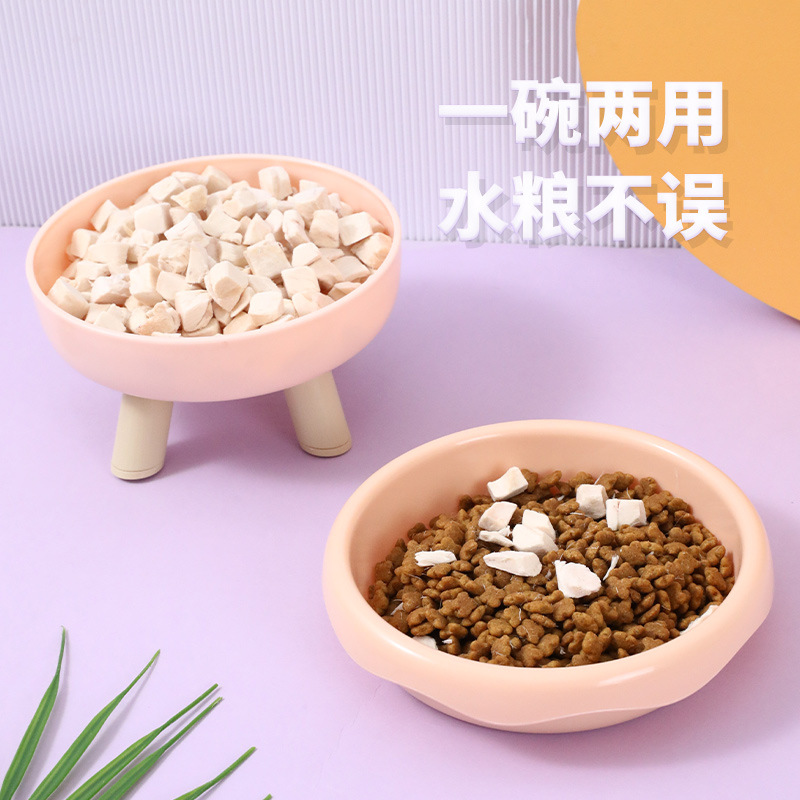 Cuello para gatos Cuenco para gatos Donut Cuenco para pies altos Tazón para gatos anti-volcado Tazón para beber para gatos Tazón para mascotas de plástico Spot al por mayor