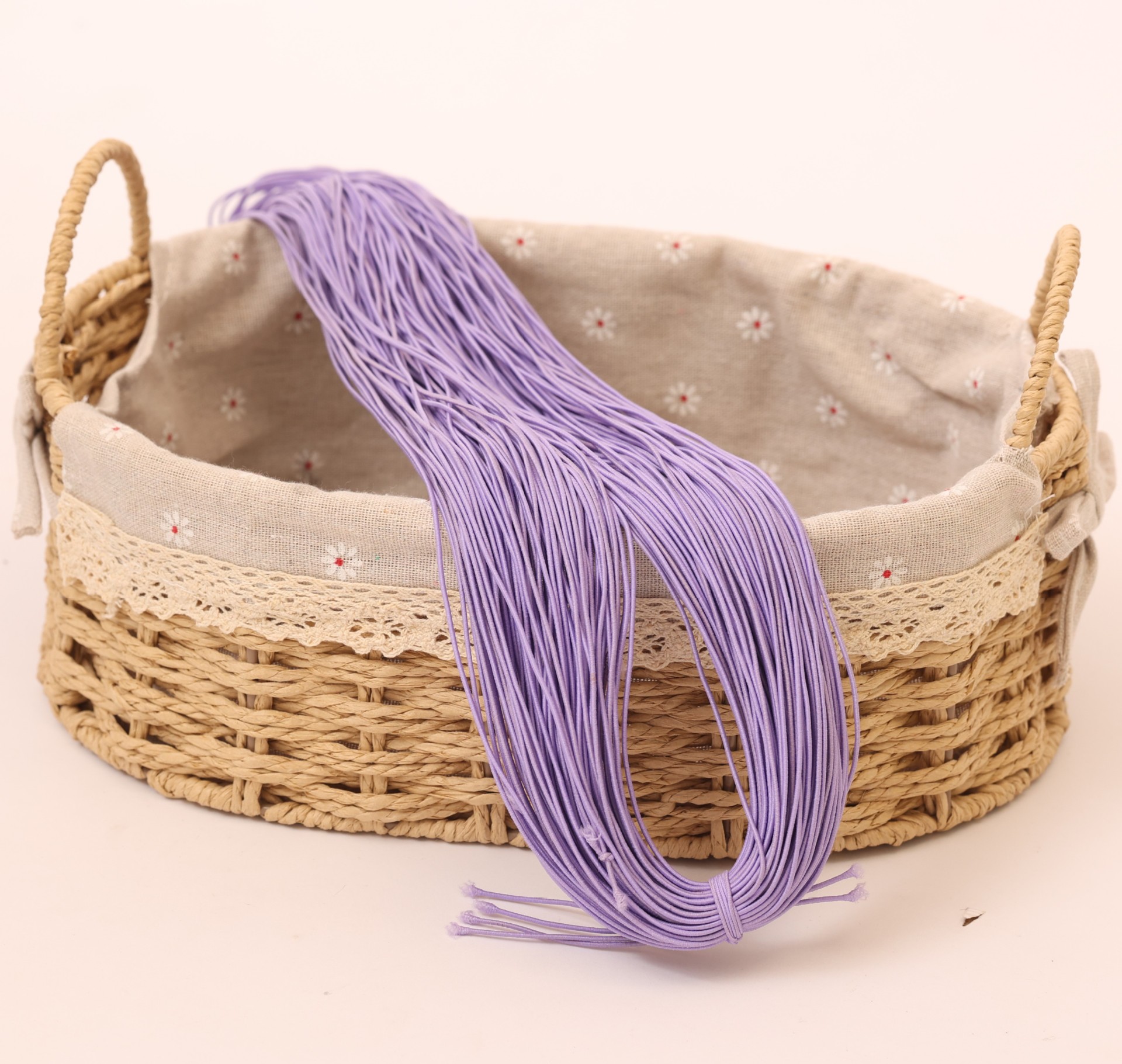 Cintas elásticas redondas al por mayor de 0.6-19mm cuerdas elásticas de color ropa como tendones de látex núcleo de cuerda elástica de alta elasticidad perlas