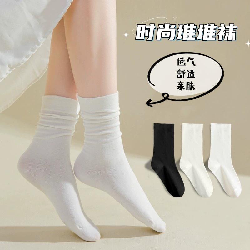 Носки женские носки с кружевным кружевным штабелем носки женские носки сплошной цвет хрустальные чулки ins прилив летом