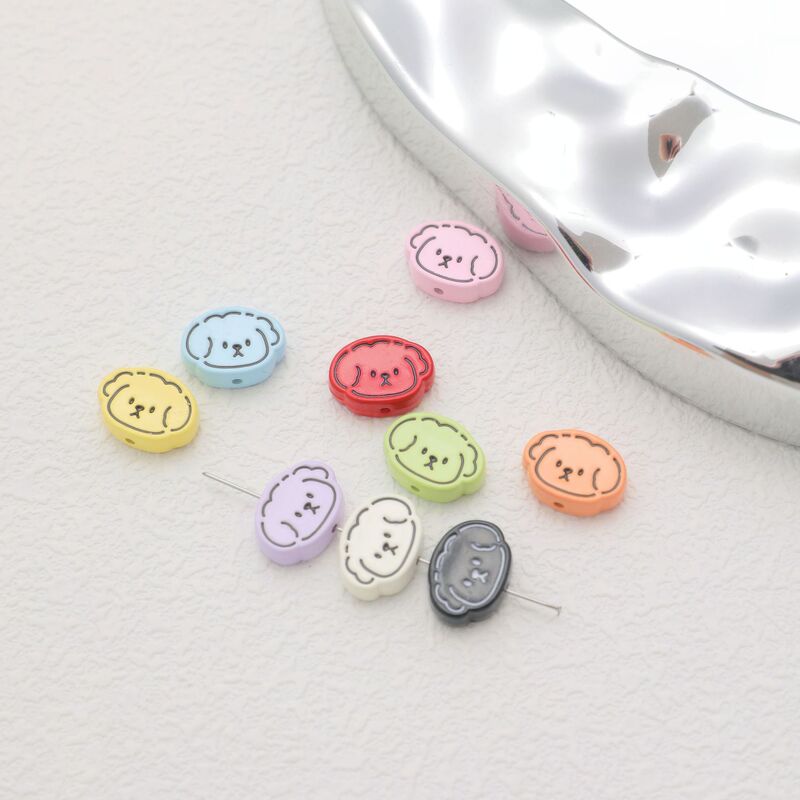 Alloy paint lines puppy cute paint beaded mobile phone chain diy material jewelry accessories accessories accessories accessories