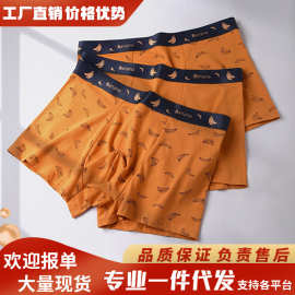 棉质高腰高弹男士内裤纯棉平角短裤潮流亲肤舒适7A抗菌四角裤大码
