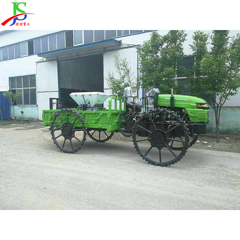 Máquina de transporte de plántulas de campo de arroz con tracción en las cuatro ruedas fertilizante de campo de arroz pulverización medicina y transporte de granos máquina todo en uno pequeña máquina de transporte de maní de maíz