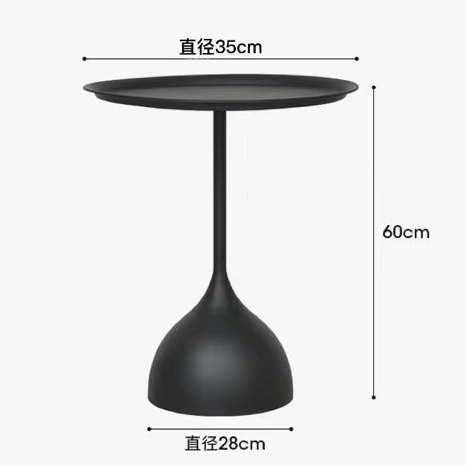 Crema estilo ins creativo hierro borde Mesa pequeño apartamento casa sofá sala de estar pequeña mesa de café bandeja piso esquina