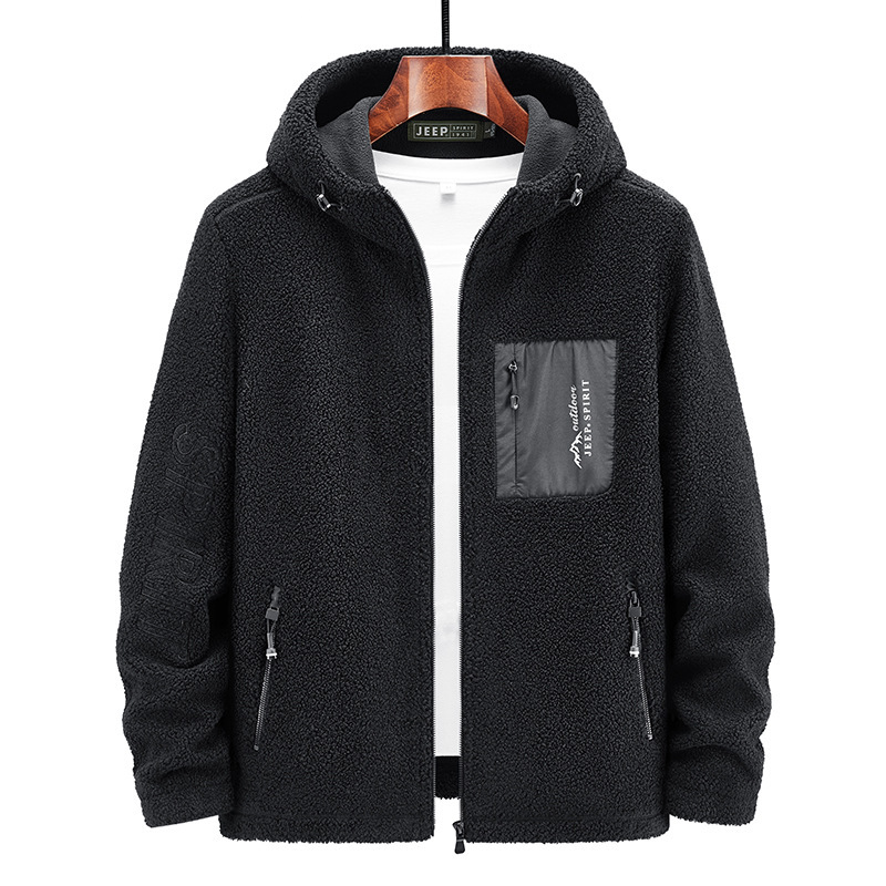 JEEP SPIRIT a generation of Autumn New genuine men's thick/casual/Teddy velvet sweater jacket