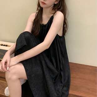 2025 Spring and Summer New Style Small Fresh Backless Sweet Age-Reducing Suspender Nightgown Women's Loose Girl Sexy Pajamas Pure Desire
