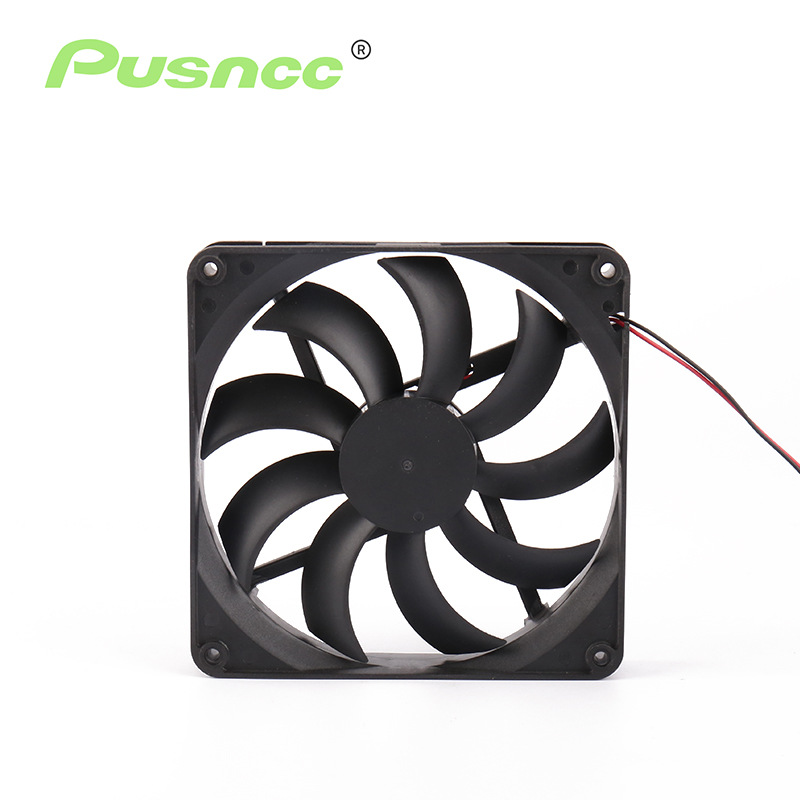 DF14025直流风扇散热方框风扇双滚珠LED屏机箱机柜大风量直流风扇