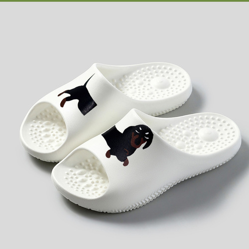 Summer slippers dog indoor pellet bathroom shower cool slippers arch support soft sole men's grape pellet slippers