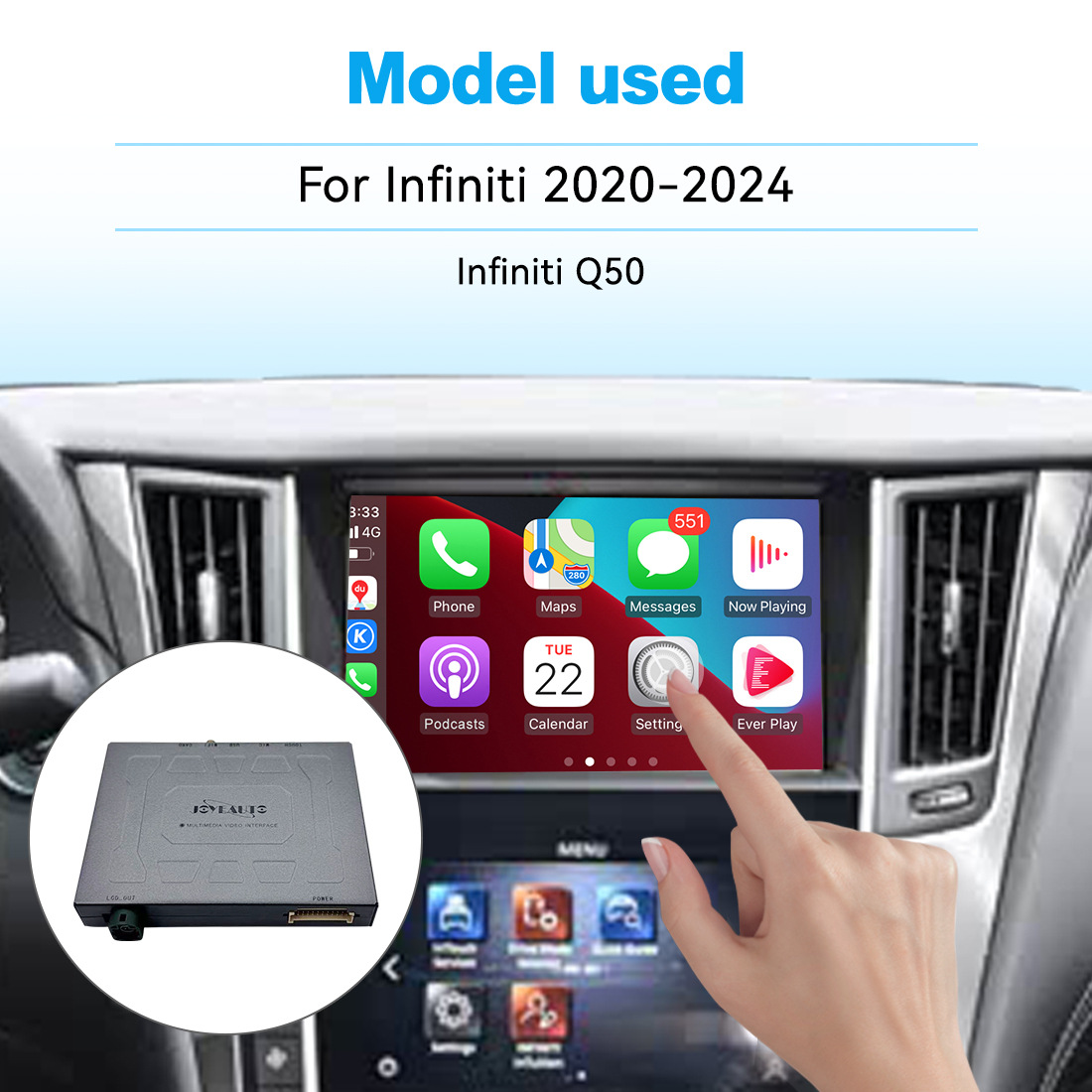Infiniti Wireless Carplay Module 2020-2024 Infniti Q50 Decoder