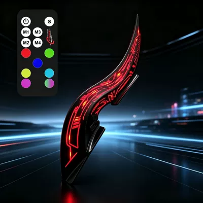 Other Car Modifications Light Speed-Type Flow-Venting Fin, Dragon - black-remote-control-model
