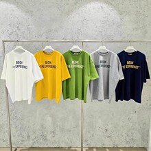 6PENCE-P韩国东大门正品代购25春夏新品宽松时尚圆领字母短袖T恤