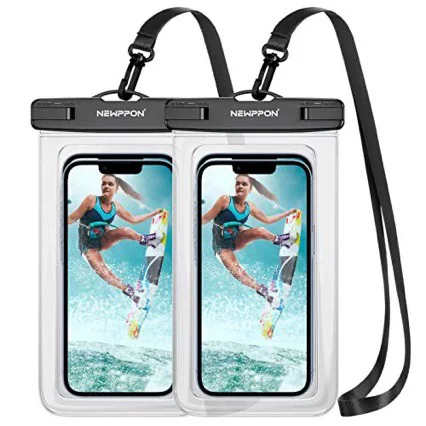 Wholesale PVC mobile phone waterproof case swimming takeaway hanging neck mobile phone bag touch screen transparent mobile phone waterproof bag