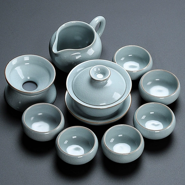Set of 9 pieces of bowls in Ru Kiln Hometown