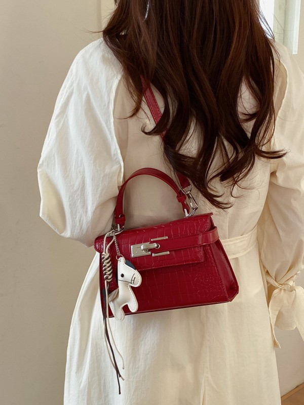 Bolso de tendencia transfronteriza para mujeres 2026 nuevo retro cocodrilo Kelly bolso de alto nivel de hombro bolso de mujer image 1