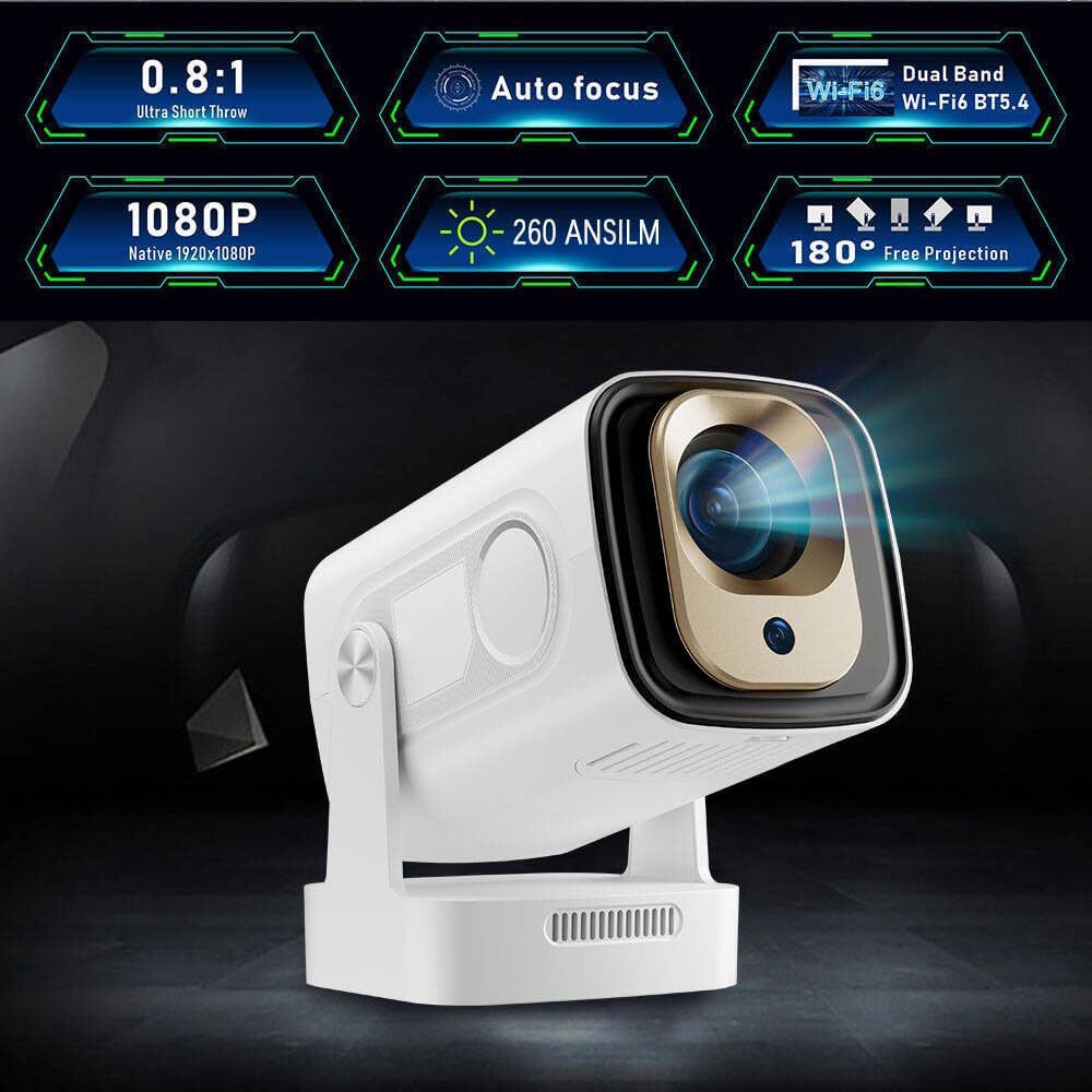 Cross-Border New Hy260Pro Projector Home Portable Autofocus Hd Android Fan Mobile Phone Projector