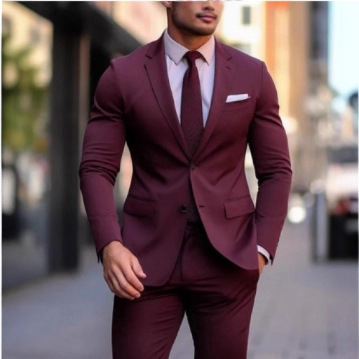 Foreign Trade European and American Style Banquet Business Suit Men's Slim Fit Suit Set Cross-Border Party Ball Gown Men's Formal Wear