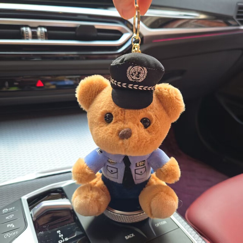 ネット赤交通警官ベアーのぬいぐるみの制服テディベアのプレゼント警官のぬいぐるみのペンダント卸売り|undefined