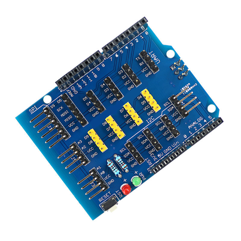Uno R3配套传感器扩展板 接口扩展板 IO口扩展板 基板SUNLEPHANT