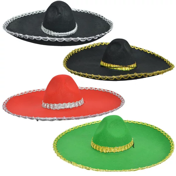 Halloween ghost festival hat, headwear, costume performance hat, Mexican wide-brimmed hat, Mexican hat, large straw hat