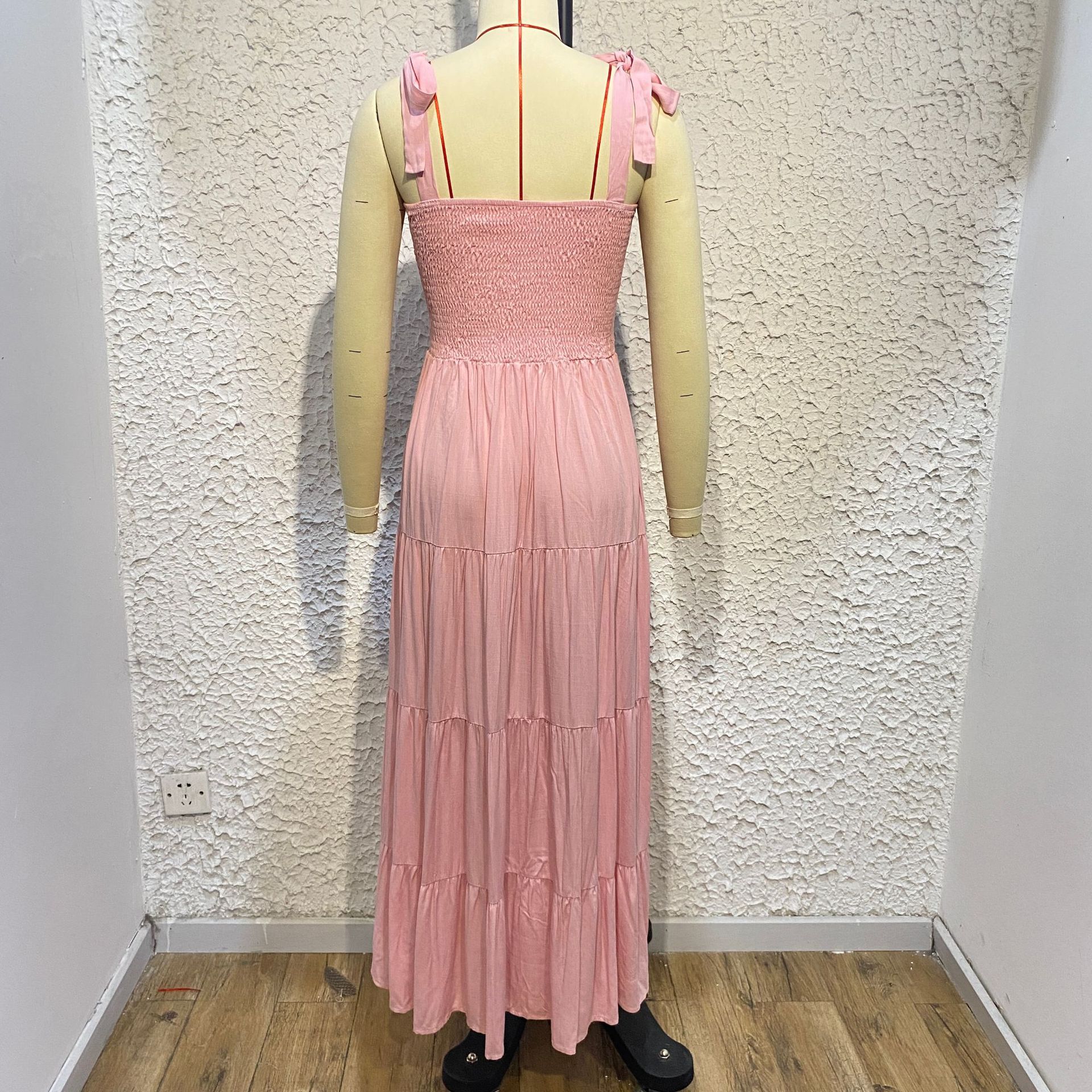 259g Weight Maxi Long Dress Dress Length Type Sleeveless Sleeve Length Regular Dress Dresses Type Regular Sleeve Sleeve Type Polyester Fabric Type High Waist Waist Line Daily Occasion Strap Neckline Regular Fit Fit Type Printing, Polka Dots Pattern Summer, Spring Season Women's Gender Elegant Style Wholesale Women's Elegant Printing Polka Dots Daily Strap Sleeveless Regular Dress 97