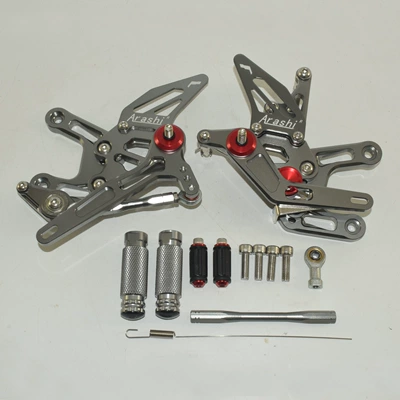 Motorcycle pedals ZX10R 16-20 fast row - titanium-color