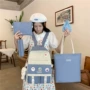 男女高中新款撞色双肩包