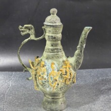 古玩铜器摆件纯铜壶水壶茶壶酒壶仿古八仙壶家居装饰工艺礼品收藏