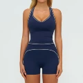 7028 vest + 7028 shorts—badge blue