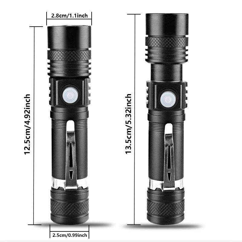 Nueva linterna transfronteriza al por mayor, pequeña carga de luz fuerte, carga de largo alcance al aire libre, mini linterna pequeña de emergencia para el hogar