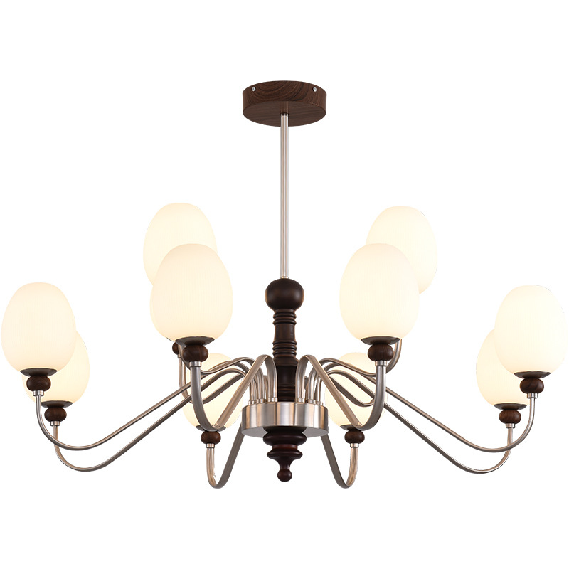 Nuevo candelabro de salón retro americano, lámpara principal, romántico, creativo, de alta gama, dormitorio, sala de estar medieval, lámpara de comedor 357L