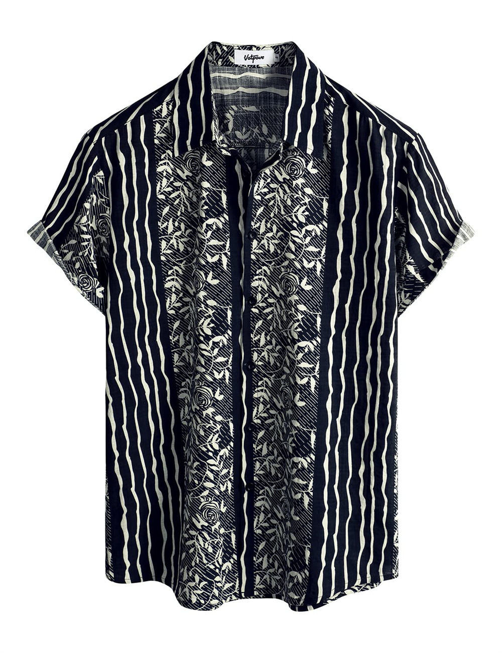 El verano Hawaiano de los hombres fronterizos del Amazonas imprimió la Fábrica de la fuente de la camisa de manga corta DINGZHI