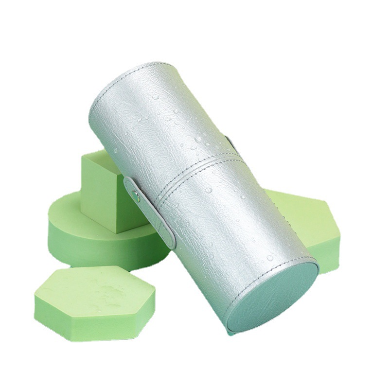 Customized cepillo de maquillaje barril de escritorio acabado a prueba de polvo almacenamiento caja de bolsillo de maquillaje con cubierta herramientas de maquillaje bolsa de maquillaje