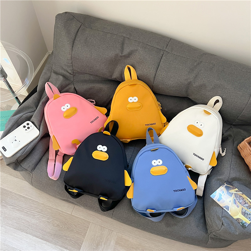 Dibujos animados de los niños lindo pollo mochila de lona viaje medio y grande niños mochila kindergarten Escuela Primaria estudiante mochila