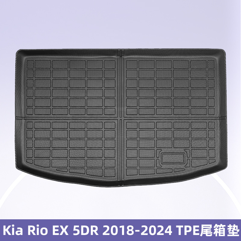 Para el Kia Rio EX 5DR 2018 - 2024 TPE Foot Pad 3D All Weather Backpack Pad