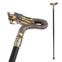 金屬不锈钢龙头手杖剑防滑摄影拐杖剑登山杖送老人cos道具 未开刃