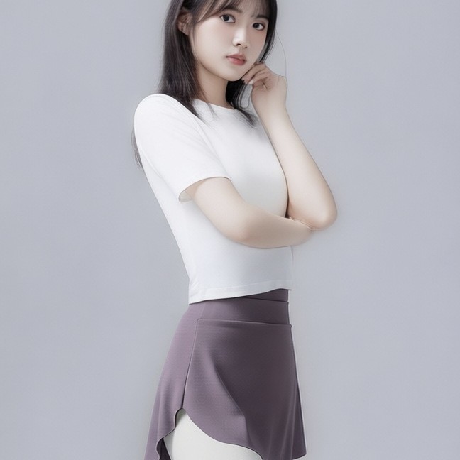 Ballet Skirt for Adult Women, Half-Length Dance Practice Skirt, Outerwear for Dance Practice, Three-Quarter Yoga Short Skirt, Classical Teacher Skirt