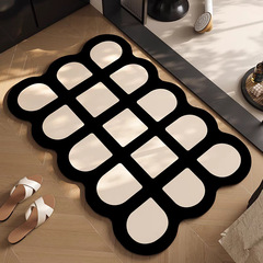 簡約硅藻泥浴室地墊衛生間廁所地毯入戶門加厚防滑腳墊吸水家用墊