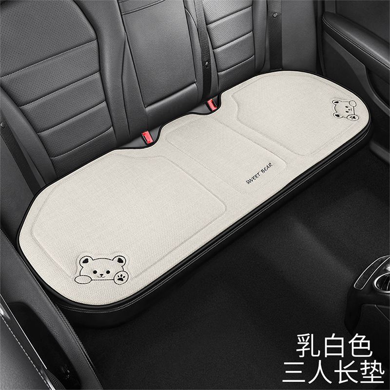 オールシーズン対応のカーシートクッション、車の運転席クッション、リネン漫画リアシートクッション、女性用ワンピースシートカバー|undefined