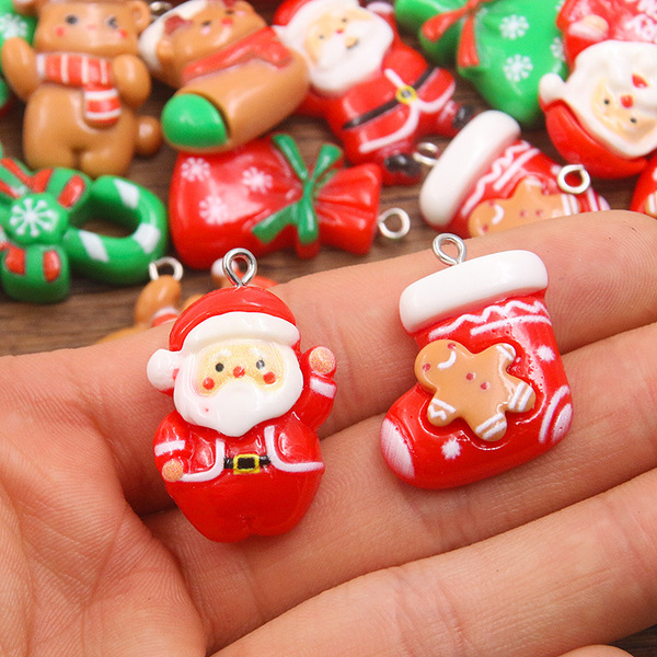 A variety of DIY resin accessories Christmas series charm Christmas…