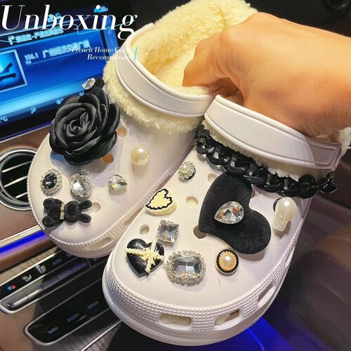 Suitable for clogs diy accessories shoe buckles decorative buckles shoe flower accessories cute slippers shoes shoelace buckles