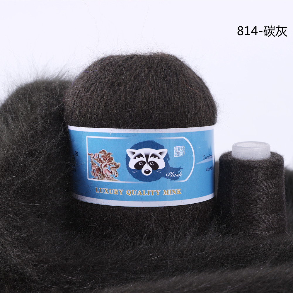 Venta Directa de fábrica medio grueso tejido a mano de lana de visón de lana Bola de lana tejida al por mayor de bricolaje bola de lana gran cantidad de descuento