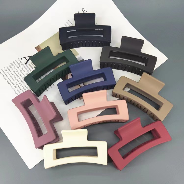 El otoño y el invierno de la pinza de pelo esmerilado retro color caramelo del pelo de nuevo la cabeza del clip de tiburón baño updo simple temperamento del pelo de agarre