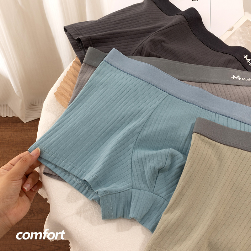 Morandi color de algodón para hombre, ropa interior de algodón para hombre, ropa interior de grafeno antibacteriana, ropa interior de algodón para hombre