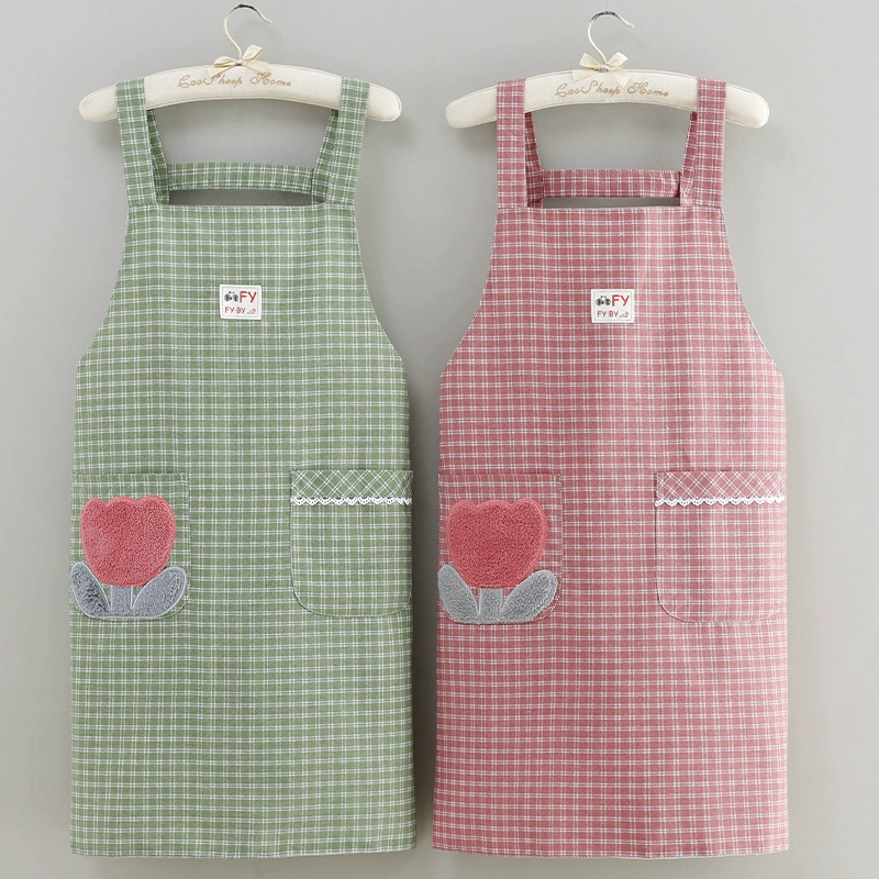Домашняя кухня, протирая ткань, талия, модная антиобрастающее корейская версия, тонкая столовая удобная полиэстер хлопчатобумажный фартук, рабочая одежда