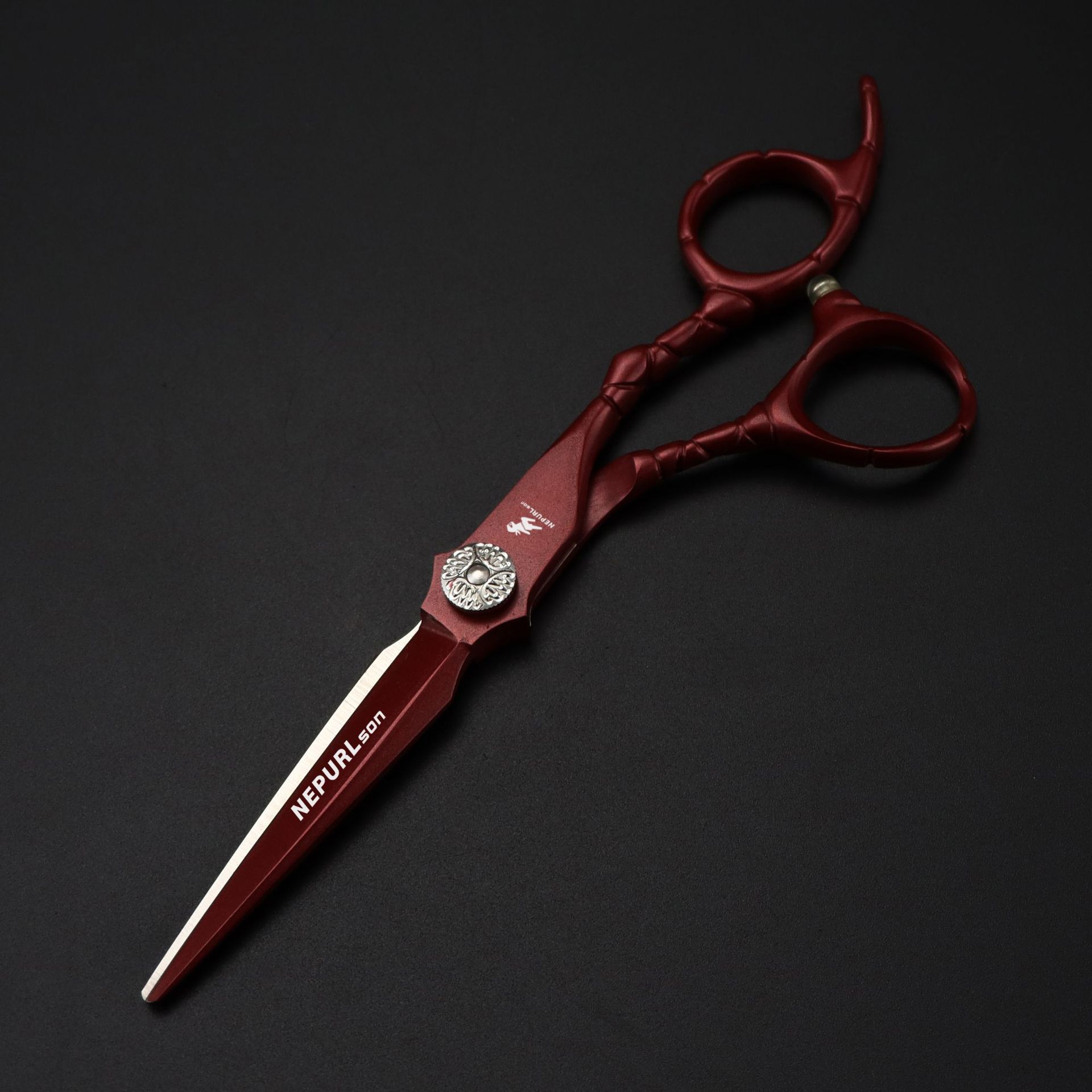 Professionelle Friseurschere Im Krokodilleder-design Rot_voghion.com