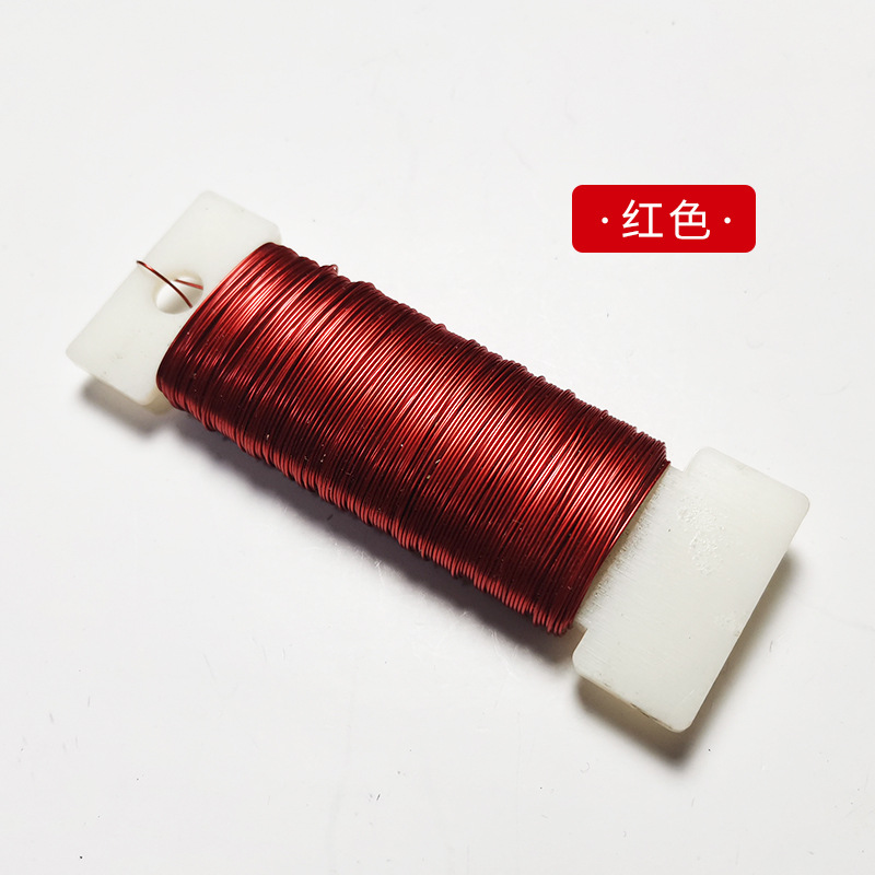 Pulsera de seda tejida a mano 0,35mm * 50m Alambre de hierro plateado dorado Alambre de pintura a la parrilla Alambre floral hecho a mano