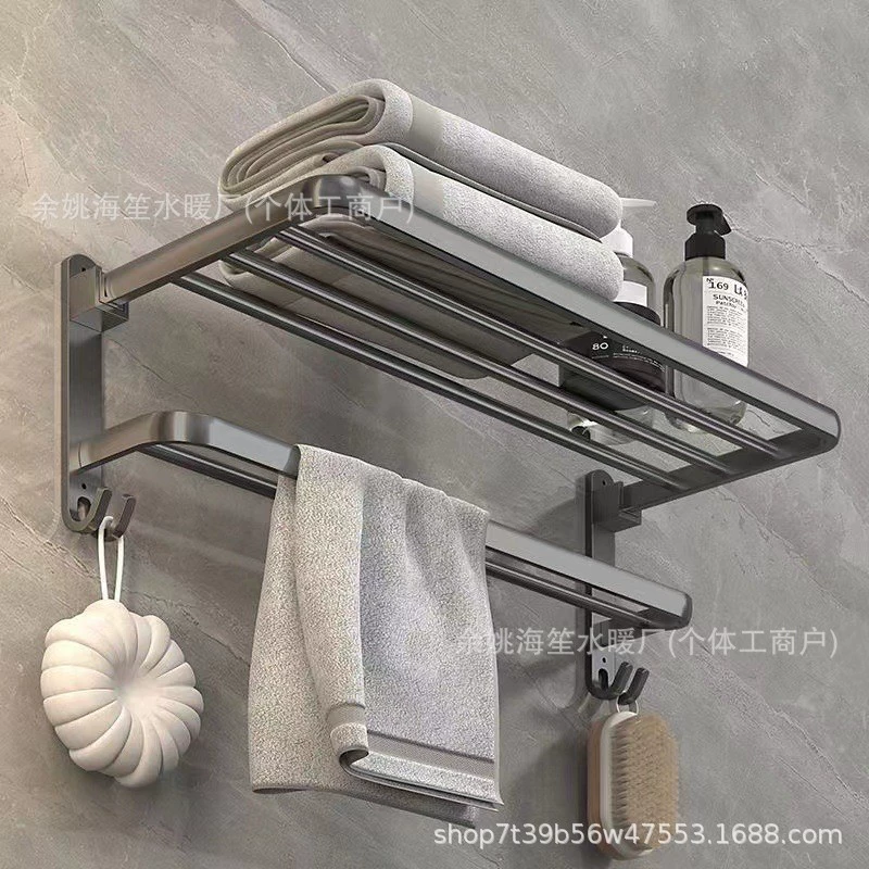 Оружие серого туалета без перфорации полотенцесушитель космическое алюминиевое складное полотенце для ванной