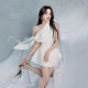 Vietnam minority design @ nejt2025ss new slim elegant shoulder waist A word fairy dress