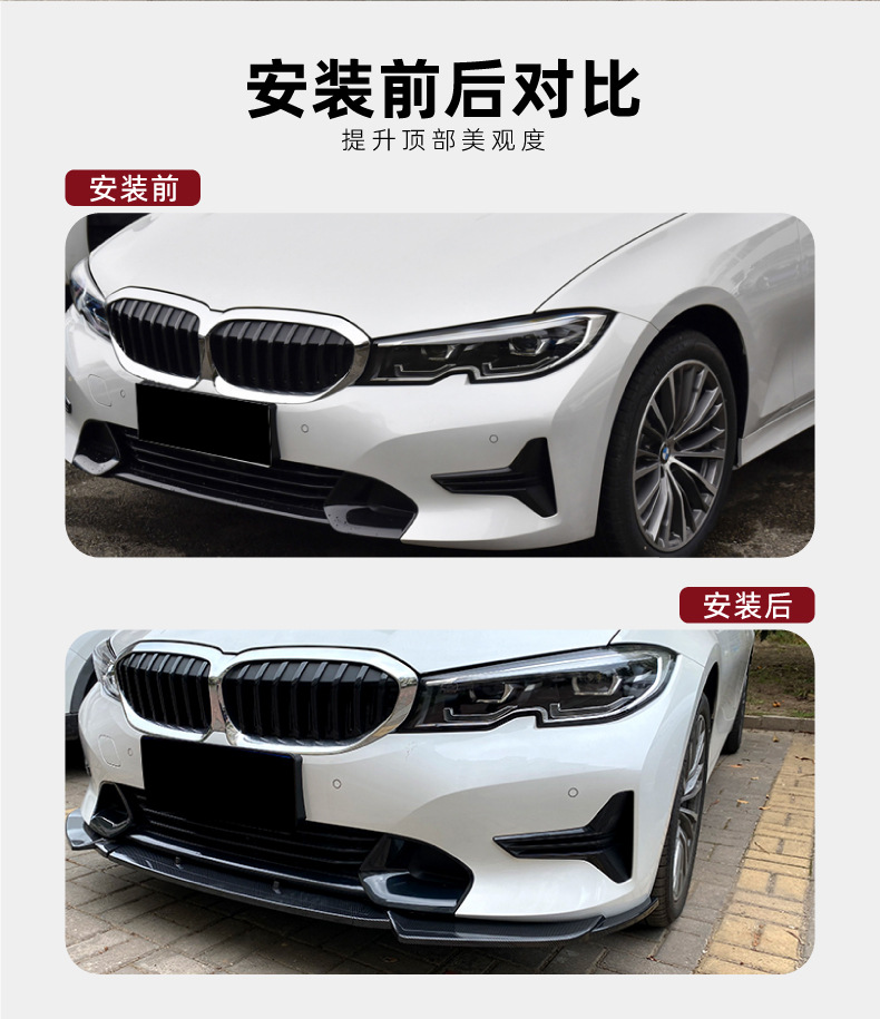 Suitable for Bmw 3 Series Bmw G20 G21 Early Model 320I 325I 2019-22 Front Lip and Front Spoiler Modification Parts