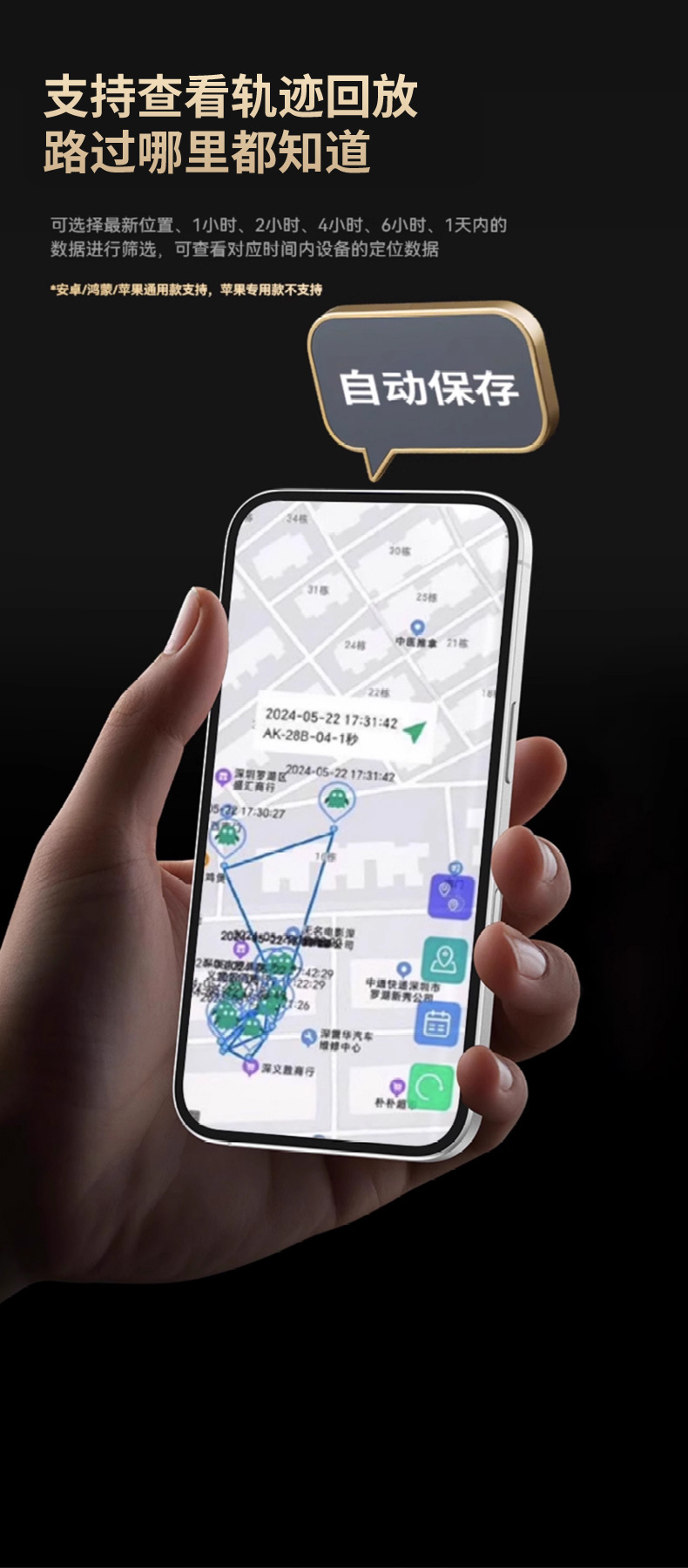 Suitable for Apple Airtag Locator, Pet Anti-Lost Gps Tracking Device, Android Anti-Lost Device for Dogs and Elderly People